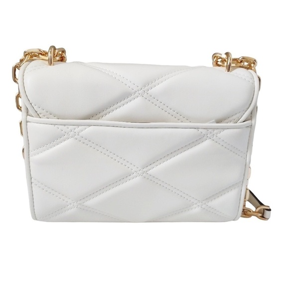 Michael Michael Kors Serena MD Flap Bag Convertible Shoulder Crossbody White - Picture 2 of 15